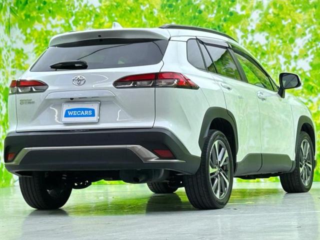 カローラクロス Z 新品タイヤ/パノラマルーフ/ディスプレイオーディオ/衝突安全装置/シートヒーター 前席/パノラミックビューモニター/車線逸脱防止支援システム/シート ハーフレザー/電動バックドア サンルーフ 禁煙車(3枚目)