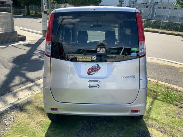 パレット Ｘ　Ｘ　社外ナビ　地デジＴＶ　左側オートスライドドア　スマートキー２本　盗難防止システム　ＡＢＳ　衝突安全ボディ　電動格納ミラー　ベンチシート　ＣＶＴ　エアコン　フルフラット　運転席・助手席エアバック（5枚目）