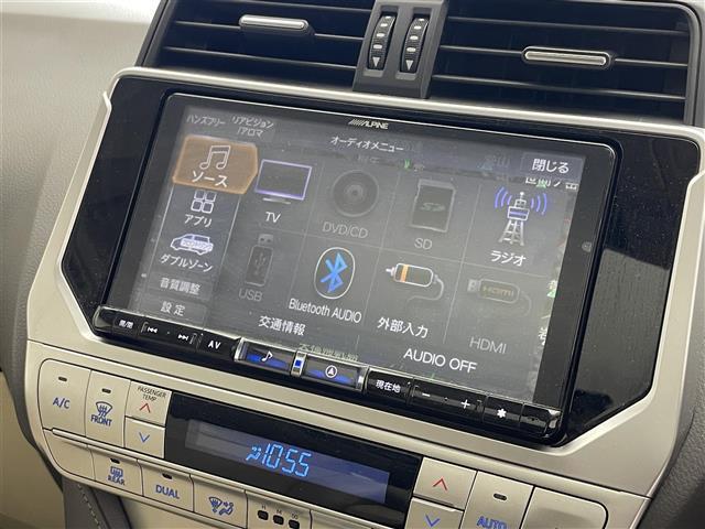 ランドクルーザープラド ＴＸ　Ｌパッケージ　マットブラックエディション　禁煙車／純正９インチナビ／バックカメラ／サンルーフ／追従クルーズコントロール／ＥＴＣ／前後ドライブレコーダー／シートヒーター／パワーシート／コーナーセンサー／電動格納サードシート／本革シート／ＬＥＤ（6枚目）
