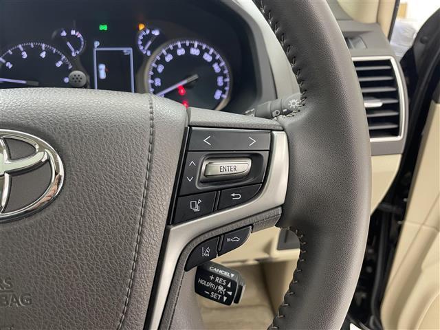 ランドクルーザープラド ＴＸ　Ｌパッケージ　マットブラックエディション　禁煙車／純正９インチナビ／バックカメラ／サンルーフ／追従クルーズコントロール／ＥＴＣ／前後ドライブレコーダー／シートヒーター／パワーシート／コーナーセンサー／電動格納サードシート／本革シート／ＬＥＤ（15枚目）