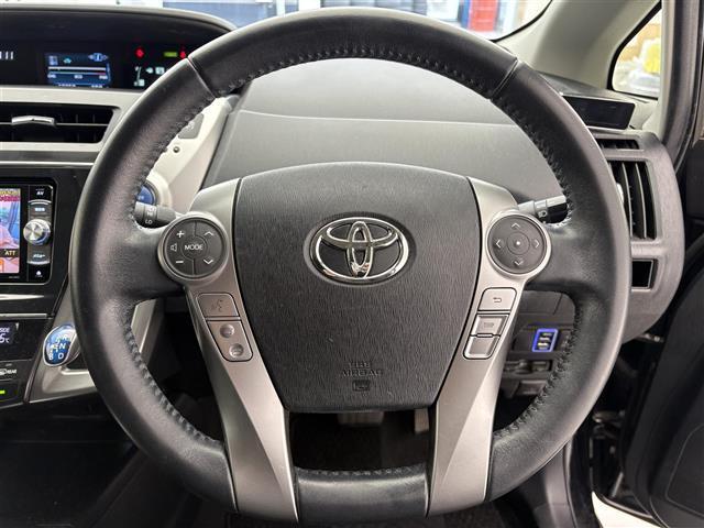 プリウスアルファ Sツーリングセレクション 社外7インチナビ DVD/CD/Bluetooth/SD/フルセグ/ビルトインETC/ステアリングスイッチ/デジタルインナーミラー/電動格納ミラー/コーナーセンサー(前後)/スマートキー(9枚目)