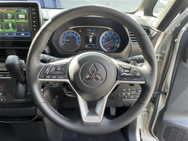 デリカミニ T プレミアム 禁煙車/未使用車/純正9型ディスプレイオーディオ/全方位カメラ/両側電動スライド/ハーフレザー/クリアランスソナー/LEDヘッドライト/オートライト/オートハイビーム/シートヒーター/衝突軽減(9枚目)