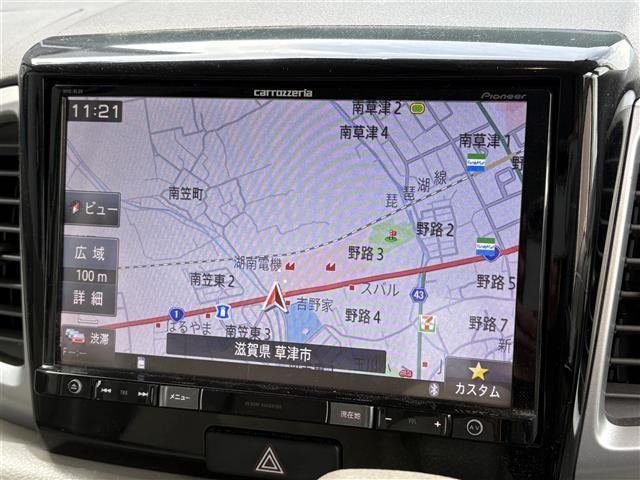 スペーシア X 社外8インチナビ/バックカメラ/両側電動スライドドア/衝突軽減ブレーキ/車線逸脱警報/ETC/前後ドライブレコーダー/HIDヘッドライト/オートライト/D席シートヒーター/プッシュスタート(6枚目)