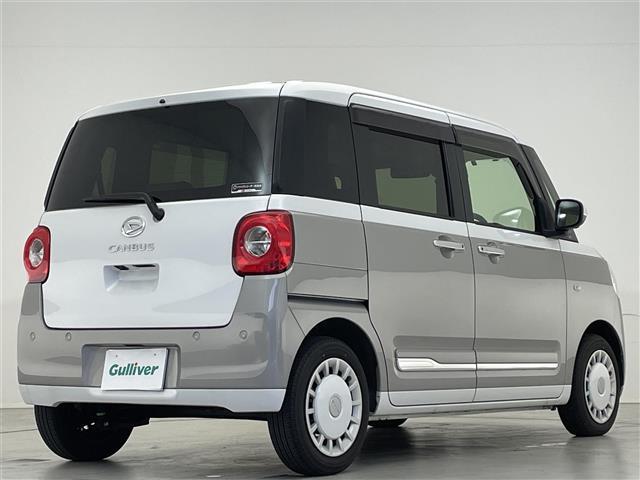 ムーヴキャンバス ストライプスＧ　禁煙車／純正ディスプレイオーディオ／ドラレコ（前）／前後ソナー／衝突軽減／全方位カメラ／電子パーキング／オートブレーキホールド／オートライト／オートハイビーム／ＬＥＤヘッドライト／両側電動スライド（34枚目）