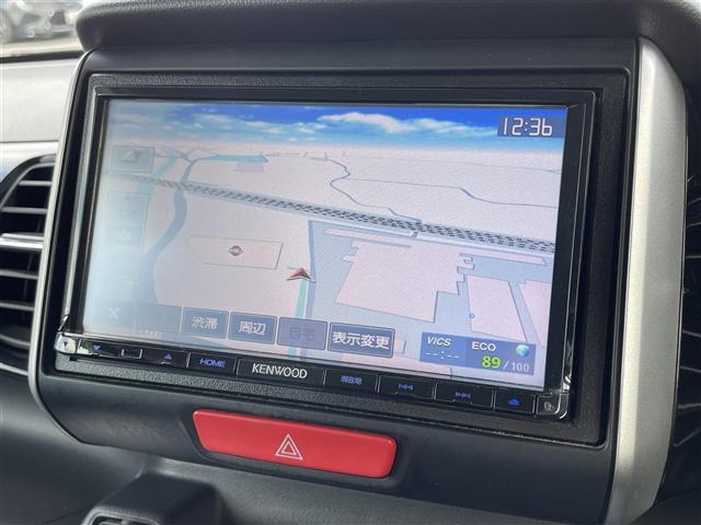 Ｎ－ＢＯＸカスタム Ｇ　ターボＳＳブラックスタイルパッケージ　禁煙車／社外ナビ／バックカメラ／クルーズコントロール／両側電動スライドドア／ＬＥＤヘッドライト／オートライト／ＥＴＣ／ハーフレザーシート／前席シートヒーター／ドライブレコーダー／パドルシフト（3枚目）