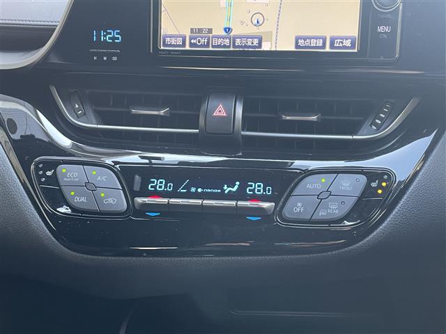 C-HR G 禁煙車/純正7インチナビ/バックカメラ/ハーフレザー/追従クルーズコントロール/衝突軽減/レーンキープ/LEDヘッドライト/オートライト/オートハイビーム/クリアランスソナー/ドラレコ(前)(13枚目)