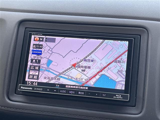 ヴェゼル ハイブリッドZ・ホンダセンシング 禁煙車/社外ナビ/ホンダセンシング/ルーフレール/レーダークルーズコントロール/バックカメラ/ETC/ハーフレザーシート/電子パーキングブレーキ/オートライト/LEDヘッドライト(4枚目)