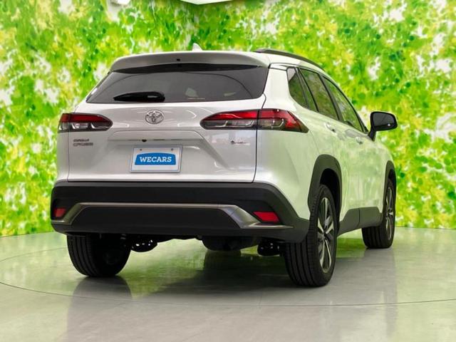 カローラクロス ハイブリッドZ 新品タイヤ/ガラスルーフ/保証書/ディスプレイオーディオ/トヨタセーフティセンス/シートヒーター 前席/車線逸脱防止支援システム/シート ハーフレザー/電動バックドア/ドライブレコーダー 前後(3枚目)