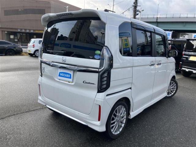 Ｎ－ＢＯＸカスタム ＥＸ・ターボ　新品タイヤ／保証書／純正　ＳＤナビ／ホンダセンシング／両側電動スライドドア／シートヒーター　前席／車線逸脱防止支援システム／シート　ハーフレザー／ヘッドランプ　ＬＥＤ／ＵＳＢジャック　ターボ　禁煙車（3枚目）