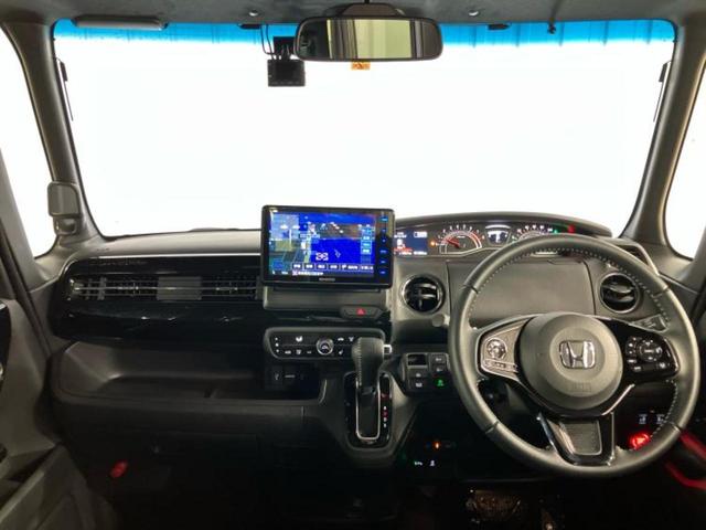 Ｎ－ＢＯＸカスタム Ｌ・ターボ　新品タイヤ／保証書／社外　８インチ　ＳＤナビ／衝突安全装置／両側電動スライドドア／シートヒーター／車線逸脱防止支援システム／シート　ハーフレザー／ヘッドランプ　ＬＥＤ／ＥＴＣ／ＥＢＤ付ＡＢＳ　記録簿（4枚目）