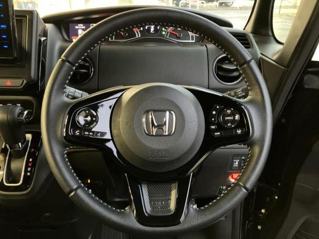 Ｎ－ＢＯＸカスタム Ｌ・ターボ　新品タイヤ／保証書／社外　８インチ　ＳＤナビ／衝突安全装置／両側電動スライドドア／シートヒーター／車線逸脱防止支援システム／シート　ハーフレザー／ヘッドランプ　ＬＥＤ／ＥＴＣ／ＥＢＤ付ＡＢＳ　記録簿（12枚目）