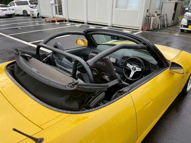 S2000 ベースグレード 社外ラジエーター 社外エキマニ ASMマフラー レカロフルバケ NARDIステアリング 社外タワーバー 社外ロールバー 車高調 SSR18インチアルミ 無限?リアスポ 全塗装済み(16枚目)