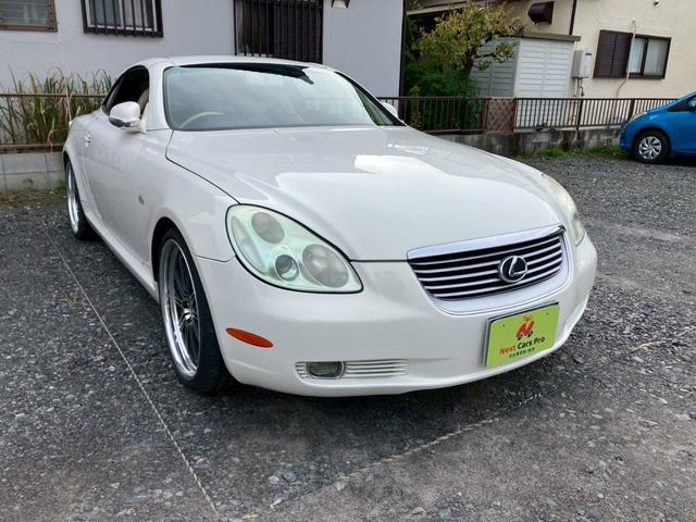 ソアラ ４３０ＳＣＶ　社外ナビＴＶ　バックモニター　クルーズコントロール　ベージュレザーシート　シートヒーター　メモリー付パワーシート　ＨＩＤヘッドライト　ＷＯＲＫ２０インチアルミ　１０．４万ｋｍ時タイベル交換（2枚目）