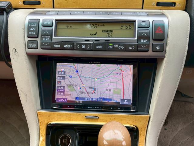 ソアラ ４３０ＳＣＶ　社外ナビＴＶ　バックモニター　クルーズコントロール　ベージュレザーシート　シートヒーター　メモリー付パワーシート　ＨＩＤヘッドライト　ＷＯＲＫ２０インチアルミ　１０．４万ｋｍ時タイベル交換（16枚目）