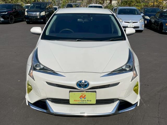 プリウス Ｓツーリングセレクション　モデリスタエアロ　純正９インチナビ　フルセグ　バックモニター　シートヒーター　社外１７インチアルミ　ダウンサス　ＬＥＤヘッドライト　スマートキー（3枚目）