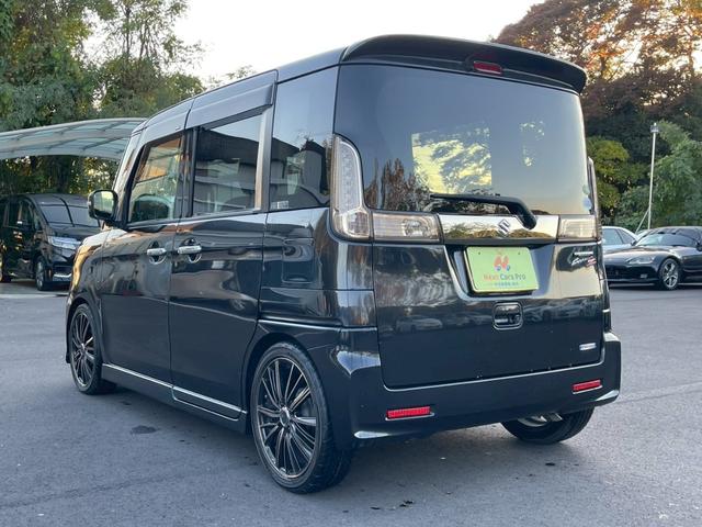 スペーシアカスタムＺ ターボ　ナビ　フルセグＴＶ　パワースライドドア　バックモニター　社外１６インチアルミ　ＨＩＤヘッドライト　オートエアコン　ＴＥＩＮ車高調　プッシュスタート　取扱説明書　記録簿　セーフティサポート（4枚目）