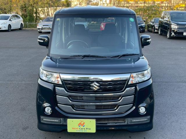 スペーシアカスタムＺ ターボ　ナビ　フルセグＴＶ　パワースライドドア　バックモニター　社外１６インチアルミ　ＨＩＤヘッドライト　オートエアコン　ＴＥＩＮ車高調　プッシュスタート　取扱説明書　記録簿　セーフティサポート（5枚目）