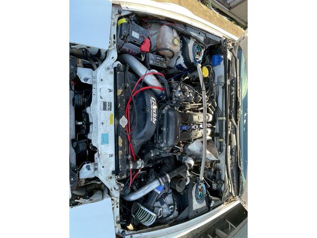 １８０ＳＸ タイプＸ　東名エキマニ　Ｓ１５後期メタルタービン　Ｒ３２燃料ポンプ　ＮＩＳＭＯ７４０インジェクター　ＧＲＥＸオイルクーラーキット　１４前期ラジエター　パワーＦＣ　ＥＲ３４インナードラム公認　Ｄｅｆｉ３連メーター（24枚目）