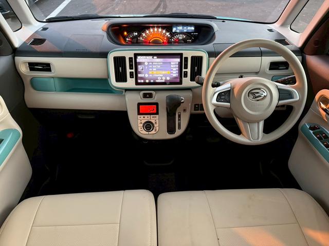 ムーヴキャンバス Ｇホワイトアクセントリミテッド　ＳＡＩＩＩ　純正ナビ　フルセグ　全周囲モニター　両側パワースライドドア　衝突回避支援ブレーキ　車線逸脱　前後方誤発進抑制　ＬＥＤヘッドライト　シートカバー　スマートキー　プッシュスタート　ワンオーナー（9枚目）