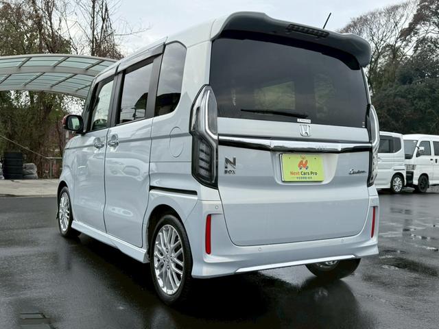 N-BOXカスタム EXターボ 両側パワースライドドア 社外ナビ フルセグ バックモニター 衝突軽減ブレーキ 前後方誤発進抑制 標識認識 追従クルーズコントロール LEDヘッドライト シートヒーター パドルシフト ETC(4枚目)
