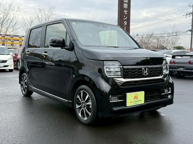 Ｎ－ＷＧＮカスタム Ｌ　純正ナビ　フルセグ　バックモニター　衝突軽減ブレーキ　前後方誤発進抑制　渋滞追従機能付クルコン　車線逸脱　標識認識　ＬＥＤヘッドライト　合皮シート　シートヒーター　スマートキー　ワンオーナー（2枚目）