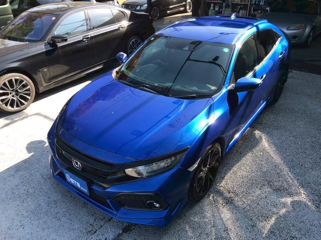 シビック ハッチバック　６速ＭＴ　ＨＫＳマフラー　ＢＬＩＴＺエアインテークパイプ　エアロ　Ｇａｔｈｅｒｓナビ　Ａｐｐｌｅｃａｒｐｌａｙ　Ｂｌｕｅｔｏｏｔｈ　ＴＶ　純正１８ＡＷ　前後ドラレコ　レーダークルーズ　衝突軽減　ＥＴＣ（16枚目）