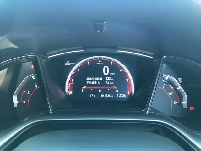 シビック ハッチバック　６速ＭＴ　ＨＫＳマフラー　ＢＬＩＴＺエアインテークパイプ　エアロ　Ｇａｔｈｅｒｓナビ　Ａｐｐｌｅｃａｒｐｌａｙ　Ｂｌｕｅｔｏｏｔｈ　ＴＶ　純正１８ＡＷ　前後ドラレコ　レーダークルーズ　衝突軽減　ＥＴＣ（21枚目）