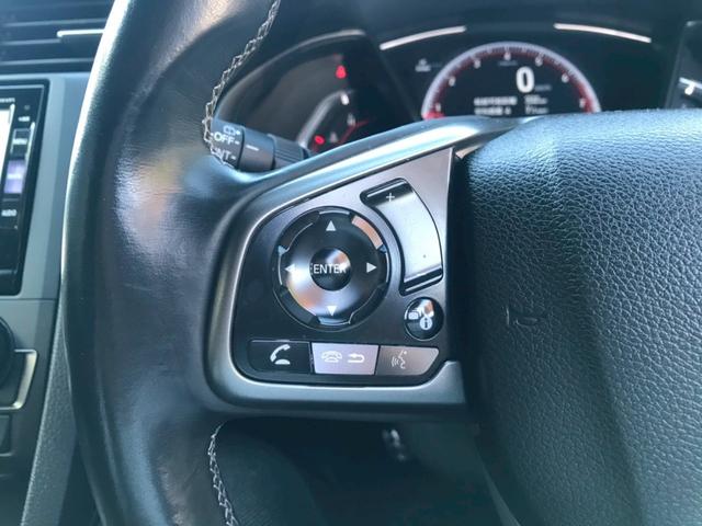シビック ハッチバック　６速ＭＴ　ＨＫＳマフラー　ＢＬＩＴＺエアインテークパイプ　エアロ　Ｇａｔｈｅｒｓナビ　Ａｐｐｌｅｃａｒｐｌａｙ　Ｂｌｕｅｔｏｏｔｈ　ＴＶ　純正１８ＡＷ　前後ドラレコ　レーダークルーズ　衝突軽減　ＥＴＣ（23枚目）
