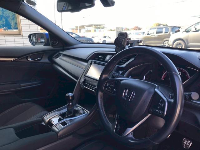 シビック ハッチバック　６速ＭＴ　ＨＫＳマフラー　ＢＬＩＴＺエアインテークパイプ　エアロ　Ｇａｔｈｅｒｓナビ　Ａｐｐｌｅｃａｒｐｌａｙ　Ｂｌｕｅｔｏｏｔｈ　ＴＶ　純正１８ＡＷ　前後ドラレコ　レーダークルーズ　衝突軽減　ＥＴＣ（46枚目）