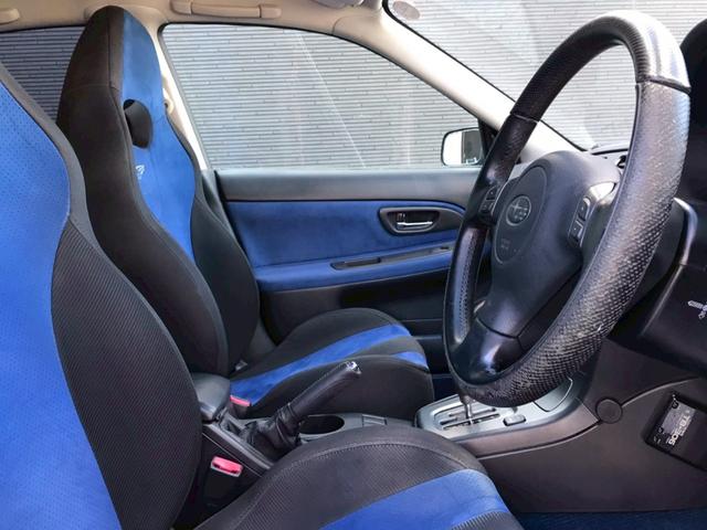 インプレッサ WRX 2004 Vリミテッド STIフロントスポイラー・マフラー 大型リアスポイラー ボンネットダクト 社外HDDナビ HIDヘッドライト 17インチアルミ ステアスイッチ 4WD・ターボ M/Tモード リモコンキー ETC車載器(42枚目)