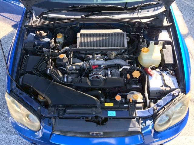 インプレッサ WRX 2004 Vリミテッド STIフロントスポイラー・マフラー 大型リアスポイラー ボンネットダクト 社外HDDナビ HIDヘッドライト 17インチアルミ ステアスイッチ 4WD・ターボ M/Tモード リモコンキー ETC車載器(63枚目)