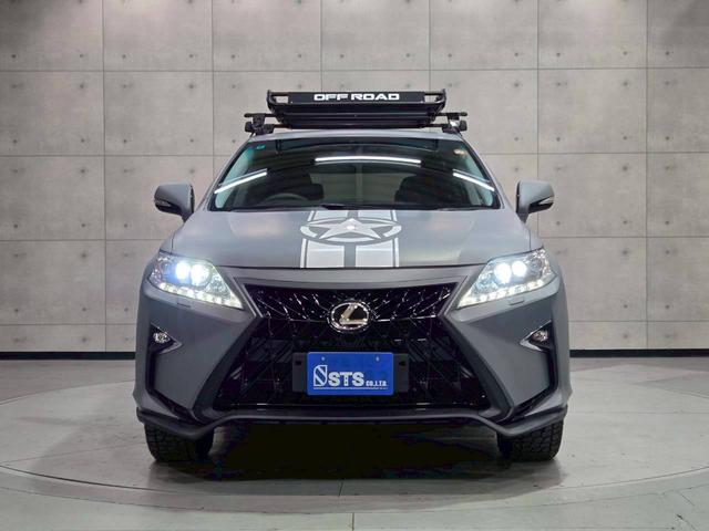 ＲＸ ＲＸ２７０　グレー全塗装　社外バンパー・グリル・マフラー・ＬＥＤヘッドライト　ルーフラック　社外１７インチアルミ　純正ナビ　フルセグＴＶ　バックモニター　レザーシート　パワーシート　クルコン　スマートキー　ＥＴＣ（9枚目）