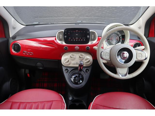 500 1.2 ポップ 禁煙車 保証書 取扱説明書 純正ディスプレイオーディオ AppleCarPlay Bluetooth USB 赤革Sカバー ハロゲンライト リアフォグ ステアS 社外フロアマット ETC リモコンキー(5枚目)