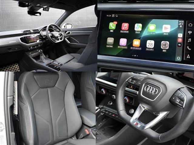 Ｑ３ ３５ＴＦＳＩ　Ｓライン　ワンオーナー　ＡｕｄｙプレセンスＡＣＣレーンアシストサイドアシスト　ＭＭＩナビフルセグＴＶ　Ｂｌｕｅｔｏｏｔｈ全方位カメラブラックレザーシートシートヒーター　パワーバックドア　ドライブセレクトドラレコ（2枚目）