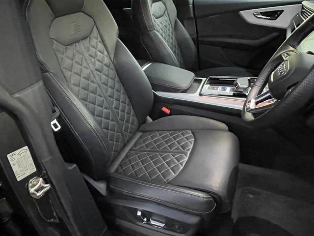 Q8 55TFSIクワトロ Sライン Slineplusパッケージシートベンチレーションマッサージ エクステンデッドレザーパッケージ コンフォートアシスタンスパッケージブラック/ロックグレーステッチ バルコナレザーBang&Olufsen(7枚目)