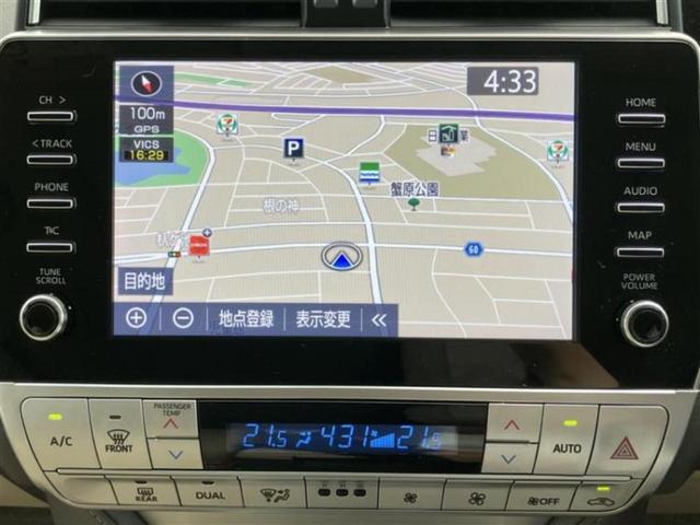 ランドクルーザープラド ４ＷＤ　ＴＸ　Ｌパッケージマットブラックエディション　サンルーフ／保証書／純正　９インチ　ＳＤナビ／トヨタセーフティセンス／エアーシート　前席／全方位モニター／車線逸脱防止支援システム／シート　フルレザー／ドライブレコーダー　前後　革シート　全周囲カメラ（9枚目）