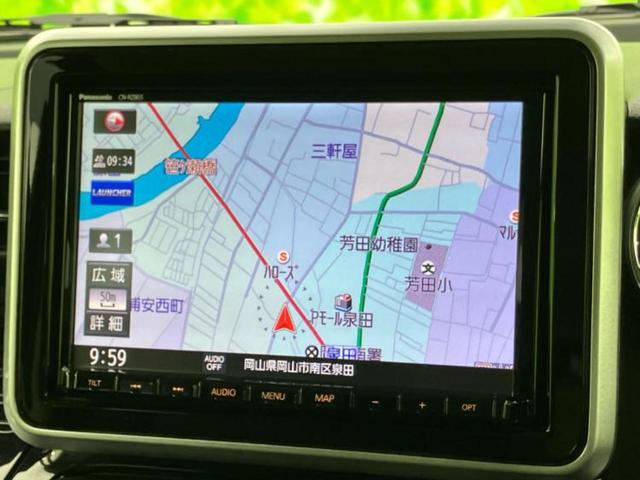 スペーシアカスタム ハイブリッドXSターボ 保証書/純正 8インチ SDナビ/セーフティサポート(スズキ)/両側電動スライドドア/シートヒーター 運転席/シート ハーフレザー/ヘッドランプ LED/Bluetooth接続/ETC ターボ(10枚目)