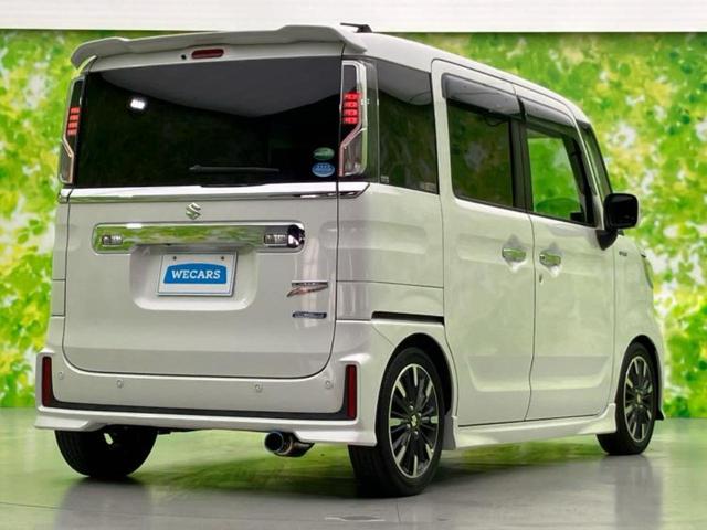 スペーシアカスタム ハイブリッドXSターボ 新品タイヤ/社外 8インチ SDナビ/セーフティサポート(スズキ)/両側電動スライドドア/シートヒーター/車線逸脱防止支援システム/ヘッドランプ LED/Bluetooth接続/ETC ターボ(3枚目)