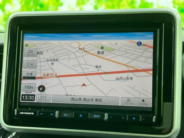 スペーシアカスタム ハイブリッドXSターボ 新品タイヤ/社外 8インチ SDナビ/セーフティサポート(スズキ)/両側電動スライドドア/シートヒーター/車線逸脱防止支援システム/ヘッドランプ LED/Bluetooth接続/ETC ターボ(10枚目)