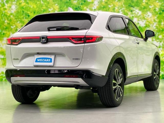 ヴェゼル ｅＨＥＶ　Ｚ　保証書／純正　９インチ　ＳＤナビ／衝突安全装置／シートヒーター／車線逸脱防止支援システム／シート　ハーフレザー／電動バックドア／ヘッドランプ　ＬＥＤ／ＥＴＣ／ＥＢＤ付ＡＢＳ／横滑り防止装置（3枚目）