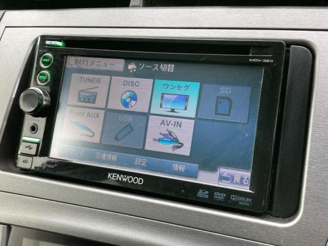 プリウス Ｓ　保証書／社外　ＳＤナビ／ヘッドランプ　ＨＩＤ／ＥＴＣ／ＥＢＤ付ＡＢＳ／横滑り防止装置／ワンセグＴＶ／ＤＶＤ／禁煙車／エアバッグ　運転席／エアバッグ　助手席／エアバッグ　サイド　ワンオーナー　ＤＶＤ再生（10枚目）