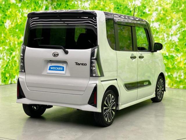 タント カスタムＲＳ　新品タイヤ／保証書／純正　ＳＤナビ／衝突安全装置／両側電動スライドドア／シートヒーター　前席／パノラマモニター／車線逸脱防止支援システム／シート　ハーフレザー／ヘッドランプ　ＬＥＤ　全周囲カメラ（3枚目）