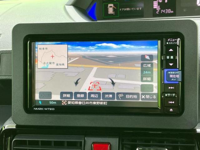 タント カスタムＲＳ　新品タイヤ／保証書／純正　ＳＤナビ／衝突安全装置／両側電動スライドドア／シートヒーター　前席／パノラマモニター／車線逸脱防止支援システム／シート　ハーフレザー／ヘッドランプ　ＬＥＤ　全周囲カメラ（10枚目）