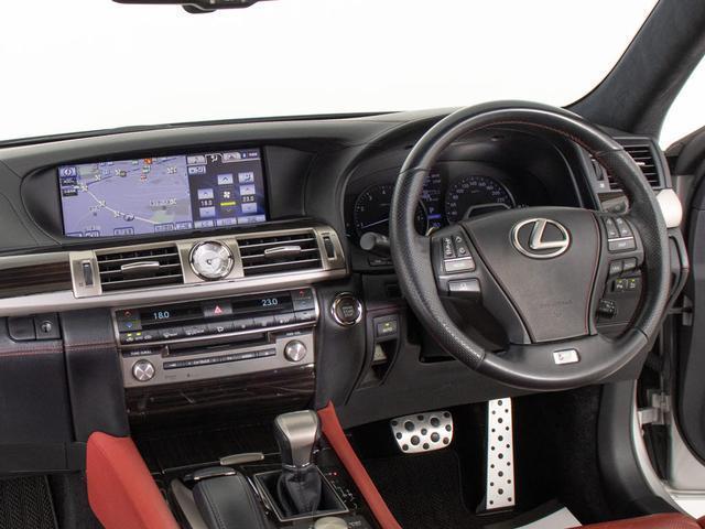 ＬＳ ＬＳ４６０　Ｆスポーツ　（サンルーフ）（Ｌセレクト）（ＴＲＤフルエアロ）（４本出しマフラー）（新品タイヤ）（専用赤本革）（レーダークルーズ）（プリクラッシュ）（ＬＫＡ）（ＢＳＭ）（クリアランスソナー）（連眼ＬＥＤライト）（33枚目）