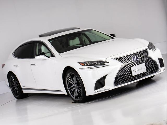 LS LS500h エグゼクティブ (サンルーフ)(マークレビンソン)(リヤモニター)(白本革シート)(TRD21インチアルミ)(レクサスセーフティシステム+A)パノラミックビュー デジタルインナーミラー ハンズフリーパワートランク(8枚目)