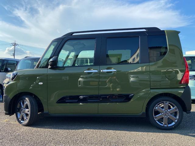 タント ファンクロス　コーナーソナー　アイドリングストップ車　レーダーブレーキ　車線逸脱警報　運転席シートヒーター　イモビライザー　ＬＥＤライト　オートエアコン　キーフリー　スマートキー　衝突安全ボディ　横滑り防止装置（6枚目）