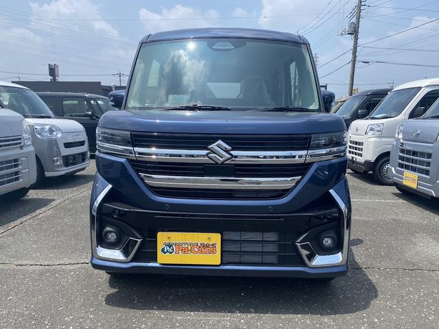 スペーシアカスタム ハイブリッドＸＳ　届出済未使用車　両側パワースライドドア　電動パーキングブレーキ　クルーズコントロール　リアサーキュレーター　マルチユースフラップ　ハンドルヒーター　シートヒーター　衝突軽減ブレーキ　禁煙車（6枚目）