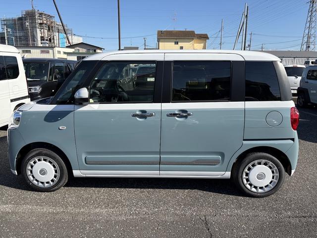 ムーヴキャンバス ストライプスＧ　届出済未使用車　衝突軽減ブレーキ　禁煙車　ＢＬＵＥＴＯＯＴＨ　前後障害物センサー　アイドルストップ　禁煙　Ｂカメラ　パワーウインドウ　セキュリティアラーム　フルフラット　スマートキープッシュスタート（7枚目）