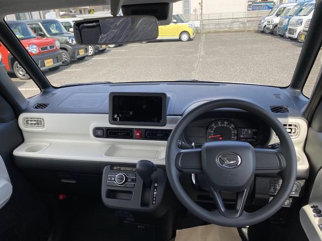 ムーヴキャンバス ストライプスＸ　届出済未使用車　衝突軽減ブレーキ　禁煙車　衝突被害軽減ブレーキ　両側オートスライドドア　横滑り防止機能　コーナーセンサー　エアコン　衝突安全ボディ　オートハイビーム　オートライト　ベンチシート　ＡＢＳ（5枚目）