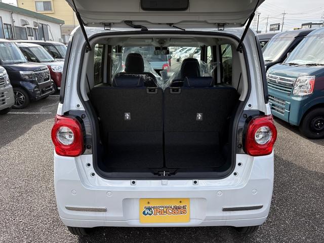 ムーヴキャンバス ストライプスＧターボ　届出済未使用車　衝突軽減ブレーキ　禁煙車　オートクルーズ　フルオートエアコン　オートライト　キーフリーシステム　スマートキー　シートＨ　Ｂカメラ　フルフラット　レーンキープ　ベンチシート（12枚目）